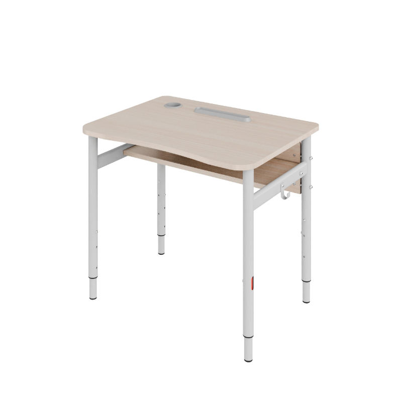 Стіл учнівський одномісний прямокутний з полицею ЛДСП, з пеналом та стаканом № 4-6 (7783)МЕБЛІ ТЕХНОСТИЛЬ